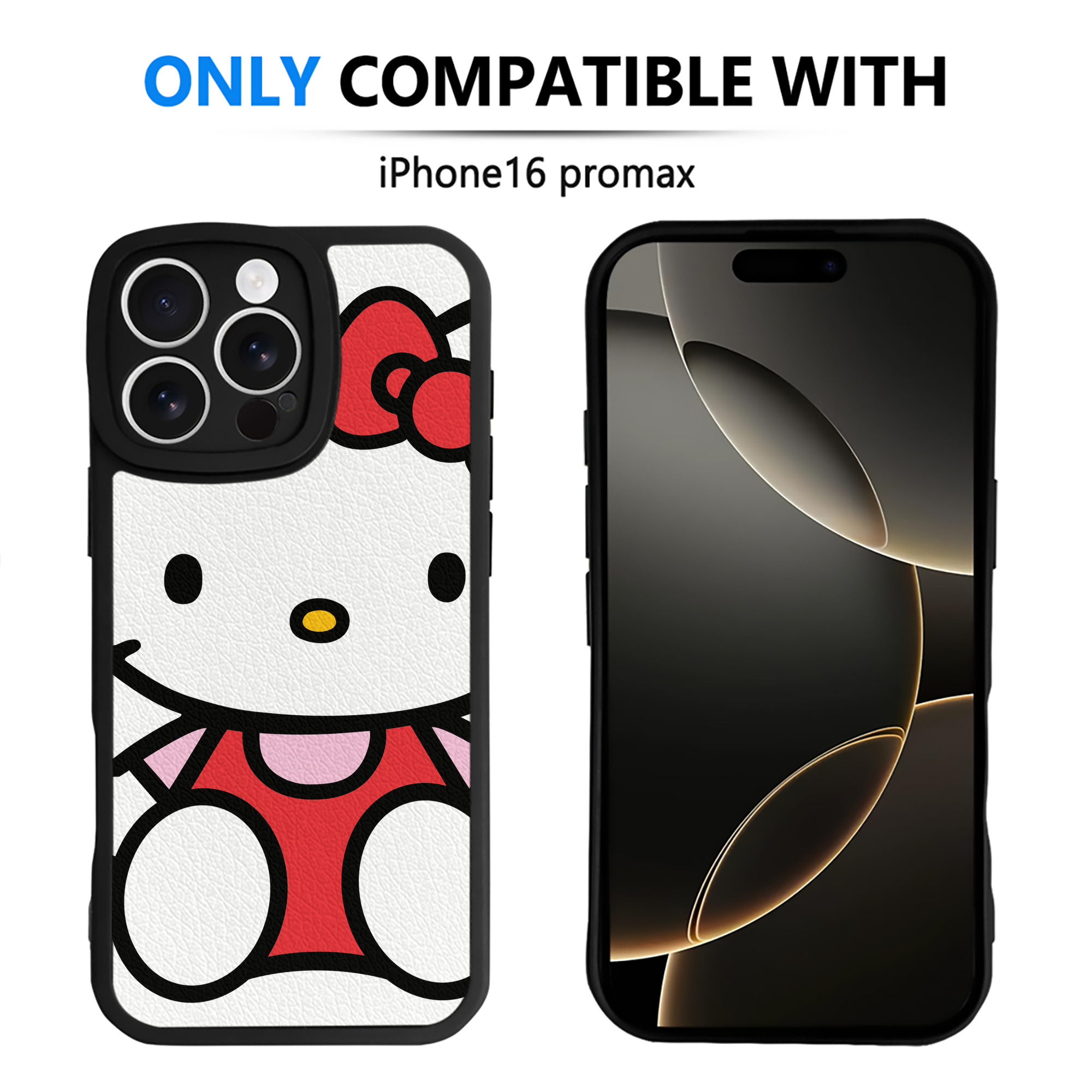 （画像用） Hello Kitty ハローキティ 【iPhone 16シリーズ対応】シリコンスマホケース（レザー調） 材質：シリコン